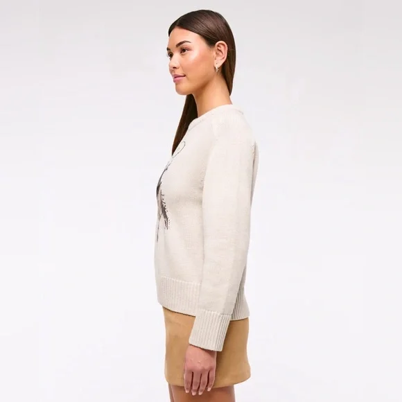 Abercrombie & Fitch Cream Sweater with Cowboy Design - Picture 3 of 7